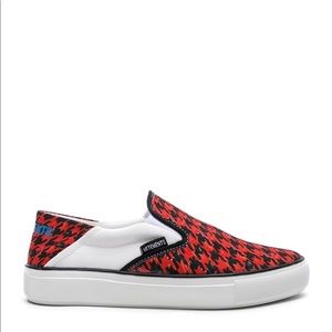 VETEMENTS Canvas Checkerboard Slip On Sneakers